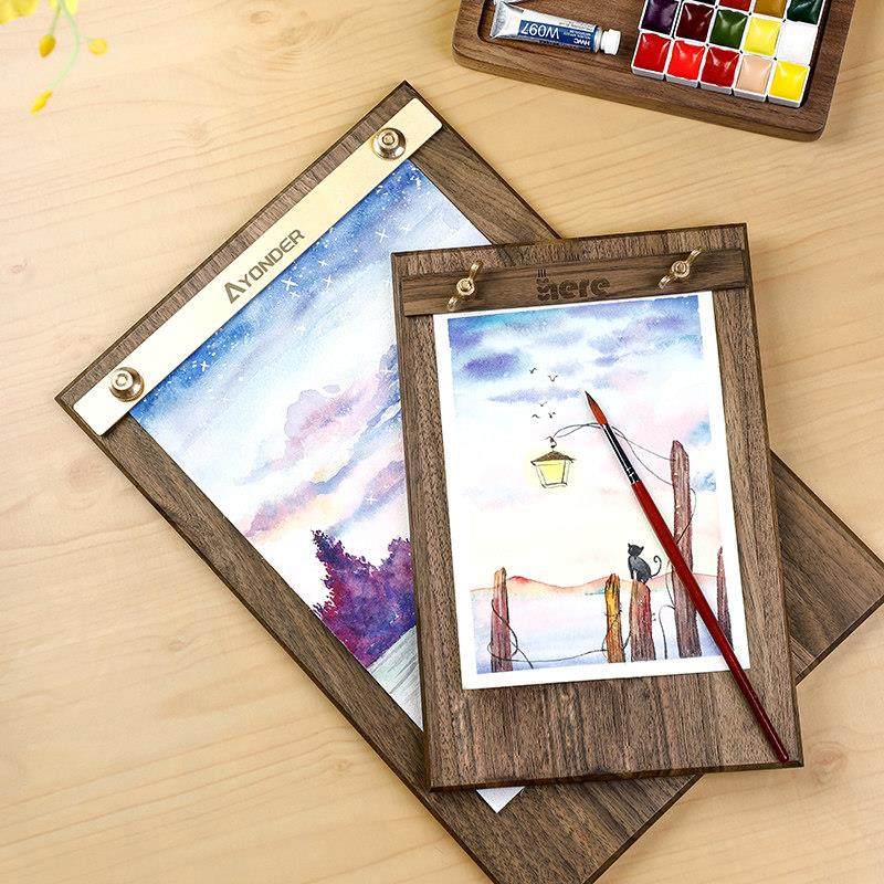 画板美术生专用画架胡桃木质a4板夹子菜单夹复古素描速写板手绘板,淘宝优惠券,粉丝福利购,淘宝优惠卷