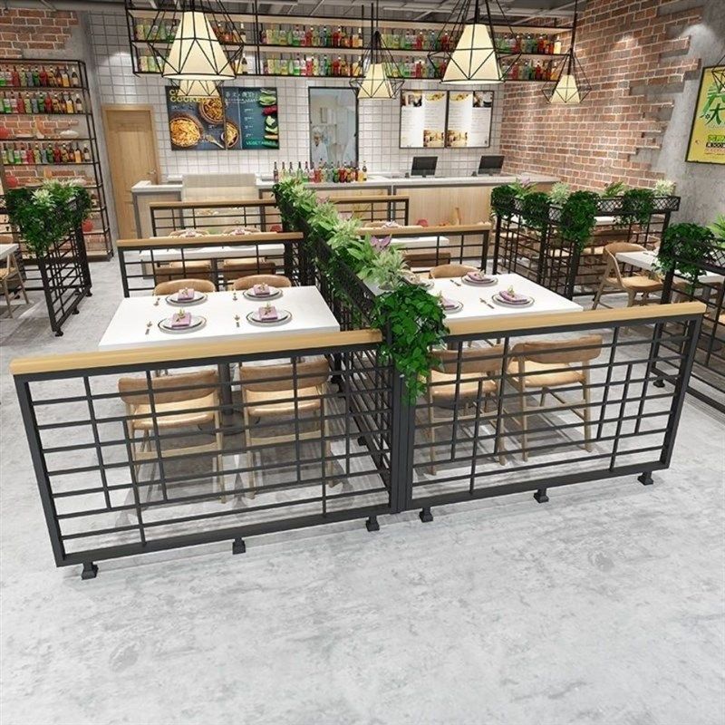 铁艺餐厅隔断花架饭店卡座围栏火锅店酒吧工业风装饰矮墙屏风护栏,淘宝优惠券,粉丝福利购,淘宝优惠卷