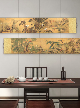 汉宫春晓图d中式丝绸卷轴挂画十大名画客厅书房装饰画沙发背景墙