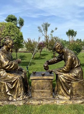 制酒摆件传统酿酒雕塑工艺流程玻璃钢H酒庄文化酒厂展示迎宾装饰