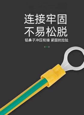 黄绿双色光伏接地线桥架软铜线6配电箱机房跨接线4连接线2.5平方