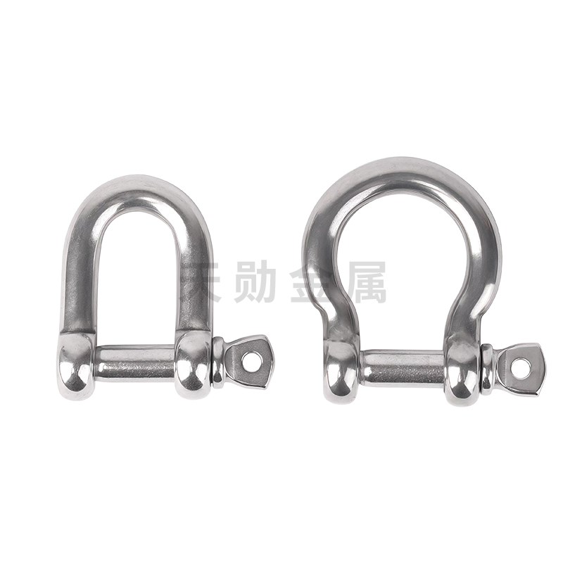 304/316不锈钢卸扣D型卸扣弓型马蹄卸扣M4M5M6M8M10M12M14M16M20 - 图3