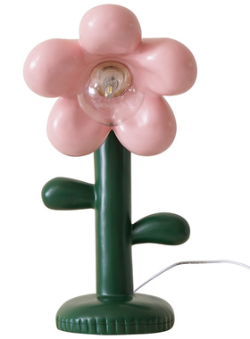 花朵台灯办公室桌面摆件新婚床头D柜闺蜜结婚礼物送新人订婚礼品