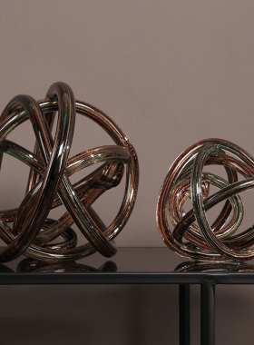 创意手工玻璃摆件家居装饰摆设B客厅餐厅玄关茶几玻璃球工艺品