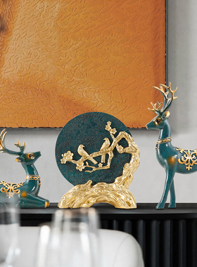 酒柜装饰品摆件创意简约s家居客厅电视柜轻奢玄关进门小工艺品