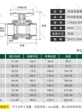 pph活接球阀ppr热熔双由令球阀耐高温耐化工阀由任开关油拧阀门pp