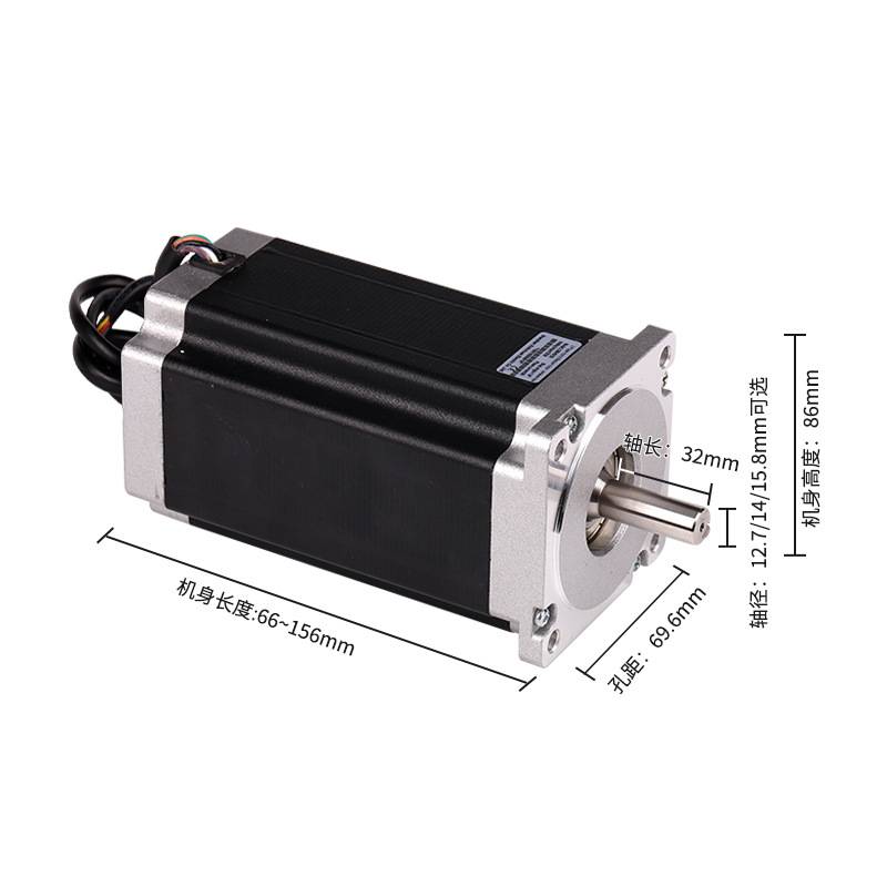 新力川两相86步进电机3Nm4.2Nm6.2Nm8Nm8.5Nm10Nm12N开环双轴抱闸 - 图0