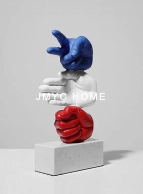 手意式简约HRP厅创意势雕塑摆件酒板店样房客电视柜壁龛柜家居装