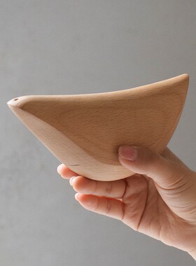 象有形/实木日式鸟形现代抽象造型花插  干花花器 Y玄关桌面摆件