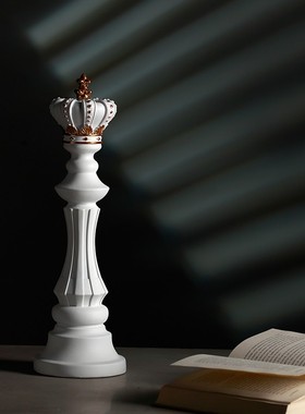 欧式家居酒店客厅创意国际象棋摆件工视柜办公室书Y房桌面摆饰