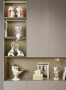 酒柜装饰品摆件轻奢高档创意家居C客厅电视柜玄关招财乔迁新居礼