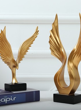 创意摆件家居饰品客厅电视柜酒柜办公室抽象P大鹏展翅艺术品摆设