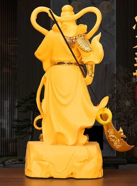 关公像关二爷摆件家庭招财客厅办公室桌供奉财神公司店Y铺开业礼