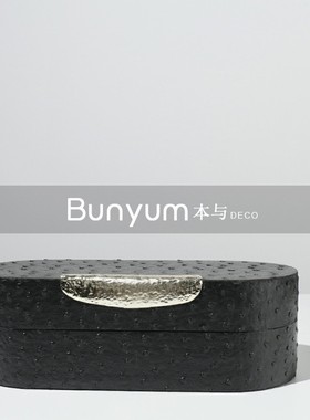 简约售楼处样板房衣帽间软装饰品D盒家居卧室皮革首饰盒收纳盒