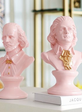 简约欧式轻奢雕像桌面摆件创意客厅电视柜酒柜U装饰工艺品摆设