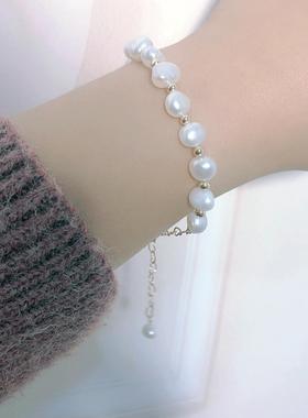 巴洛克珍珠编织手链女饰