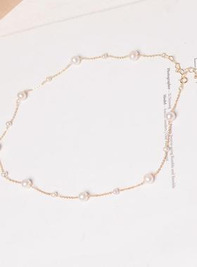 法式轻奢淡水珍珠项链女