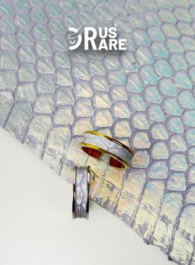 Russare手工钛钢蛇皮素圈戒指