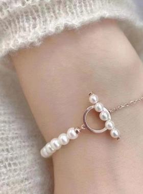 轻奢淡水珍珠龙虾扣项链手链