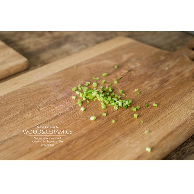 xyt天然无漆木制板带手柄OOB实橡木砧切菜板厨房面包板美食拍摄道 - 图0