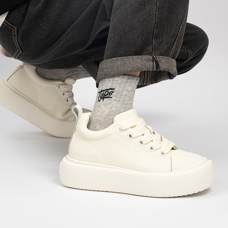 Lee Cooper厚底内增高7CM板鞋男秋冬新款运动休闲百搭小白鞋潮鞋,淘宝优惠券,粉丝福利购,淘宝优惠卷