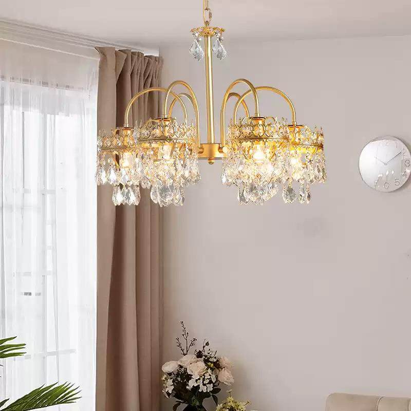 主卧轻奢式水晶法吊灯厅式美温馨别墅复古餐厅房间客921奢华浪漫,淘宝优惠券,粉丝福利购,淘宝优惠卷