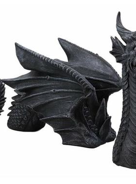 哥特式恐龙三件套拼接龙r摆件园林装饰花园雕像动物工艺品礼物模