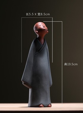 创意小和a尚小沙弥摆件家居客厅禅意玄关博古架软装饰品工艺品摆