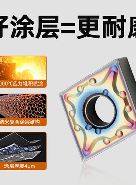 加硬七彩外圆数控刀片桃型高硬度车刀片硬料淬火钢热处理专用刀头