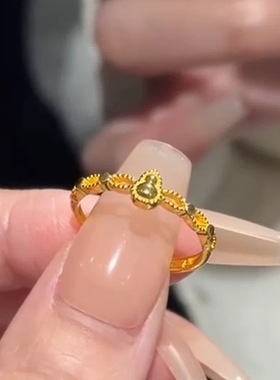 古法金镂空小金葫芦戒指