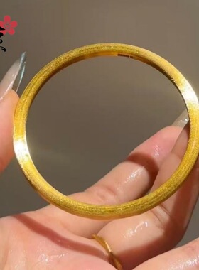 金店同款古法拉丝圆条手镯