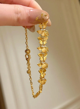 爆款拉丝工艺金蝴蝶手链