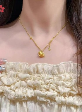 爆款摇摇木马福字牌项链