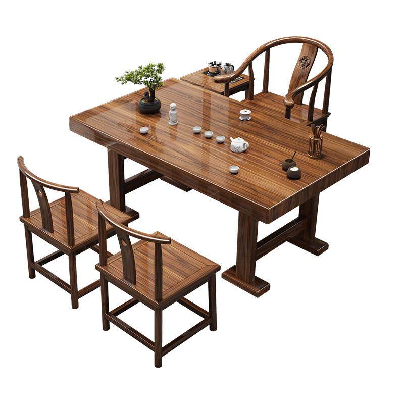 阳台大板茶桌椅组合新中式实木办公室客厅家用小型功夫茶几泡茶桌,淘宝优惠券,粉丝福利购,淘宝优惠卷