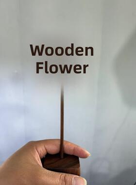北欧木制小红花桌面装饰创意家庭礼物的朋友和的小礼物