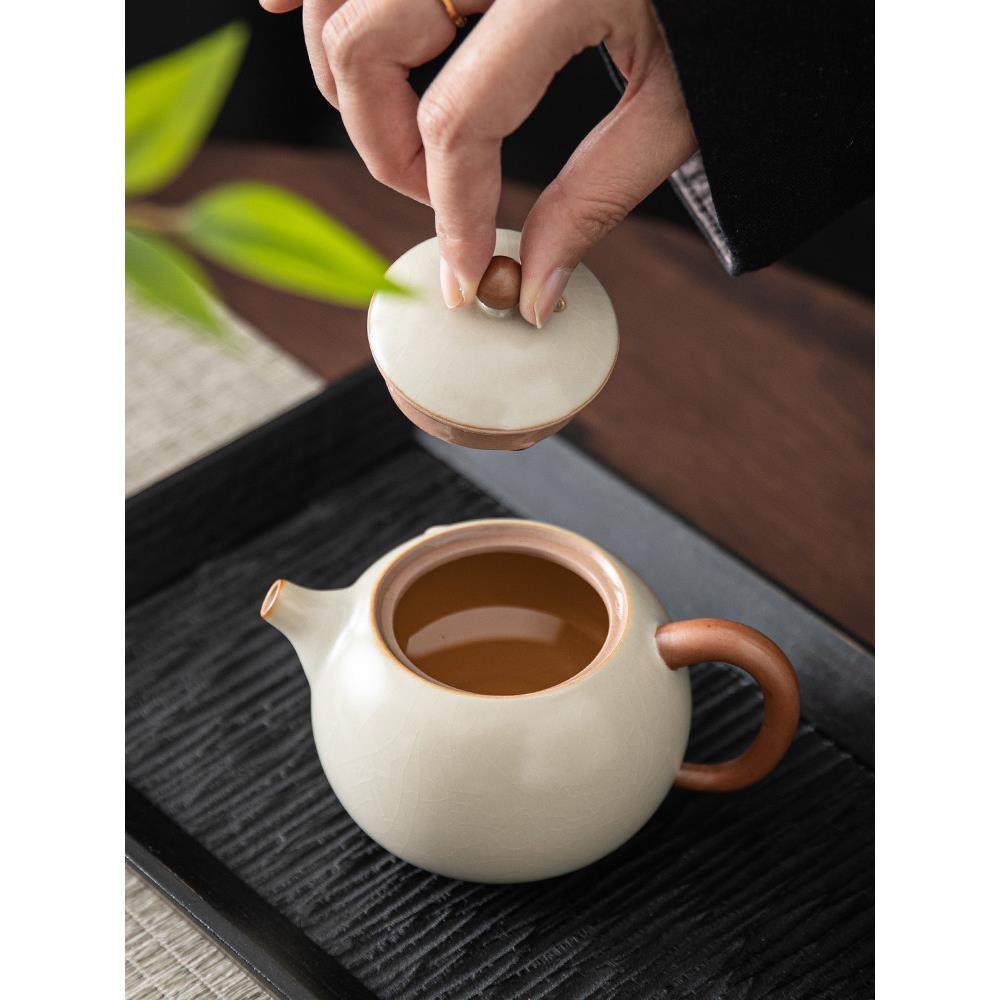 米黄汝窑西施壶陶瓷小茶壶泡茶喝茶家用茶水壶单壶泡茶器功夫茶具,淘宝优惠券,粉丝福利购,淘宝优惠卷