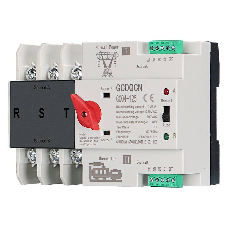 格驰GCDQCN双电源自动转换开关3P毫秒级发电机不断电切换开关380v - 图0