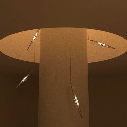 新款设计师简约餐厅吊灯创意店铺餐桌吧台样板房办公室个性长吊灯 - 图0