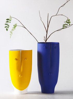 北欧轻奢陶瓷桌面摆件样板间售楼处客厅餐厅T书房装饰品摆放