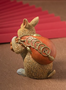 铜之魂可a爱小摆件前途似锦家居客厅桌面装饰品创意礼物送朋友