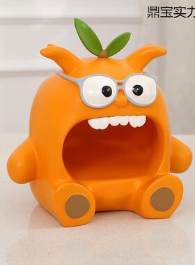 饰卡通火可爱创意焰玄关入户客厅钥匙收纳鼎宝A#85托盘家居装装饰