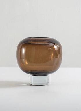 宴创赏民宿玻TM-60939璃花瓶样板房客厅摆售处洽谈区软装意几楼何