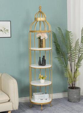 复古铁艺落地鸟笼置物架卧室创意收纳架简约工艺品客厅摆件装饰品