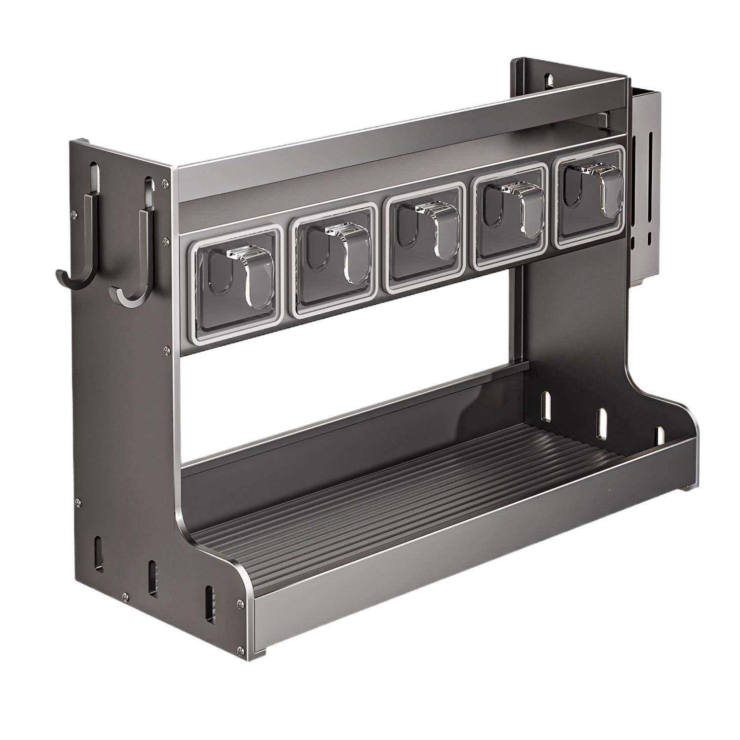 新款能厨房料盒调味料厂家直供调盐罐多功壁挂式油酱醋收纳免打孔,淘宝优惠券,粉丝福利购,淘宝优惠卷