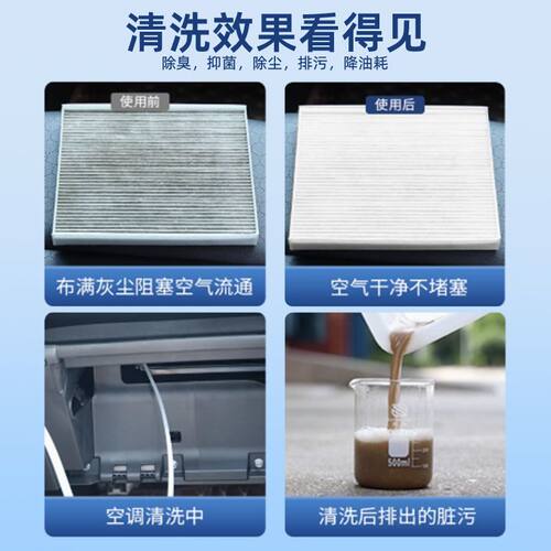 仆能汽车空调清洗剂出风口管道内部杀菌剂去异味蒸发器除臭套装 - 图3