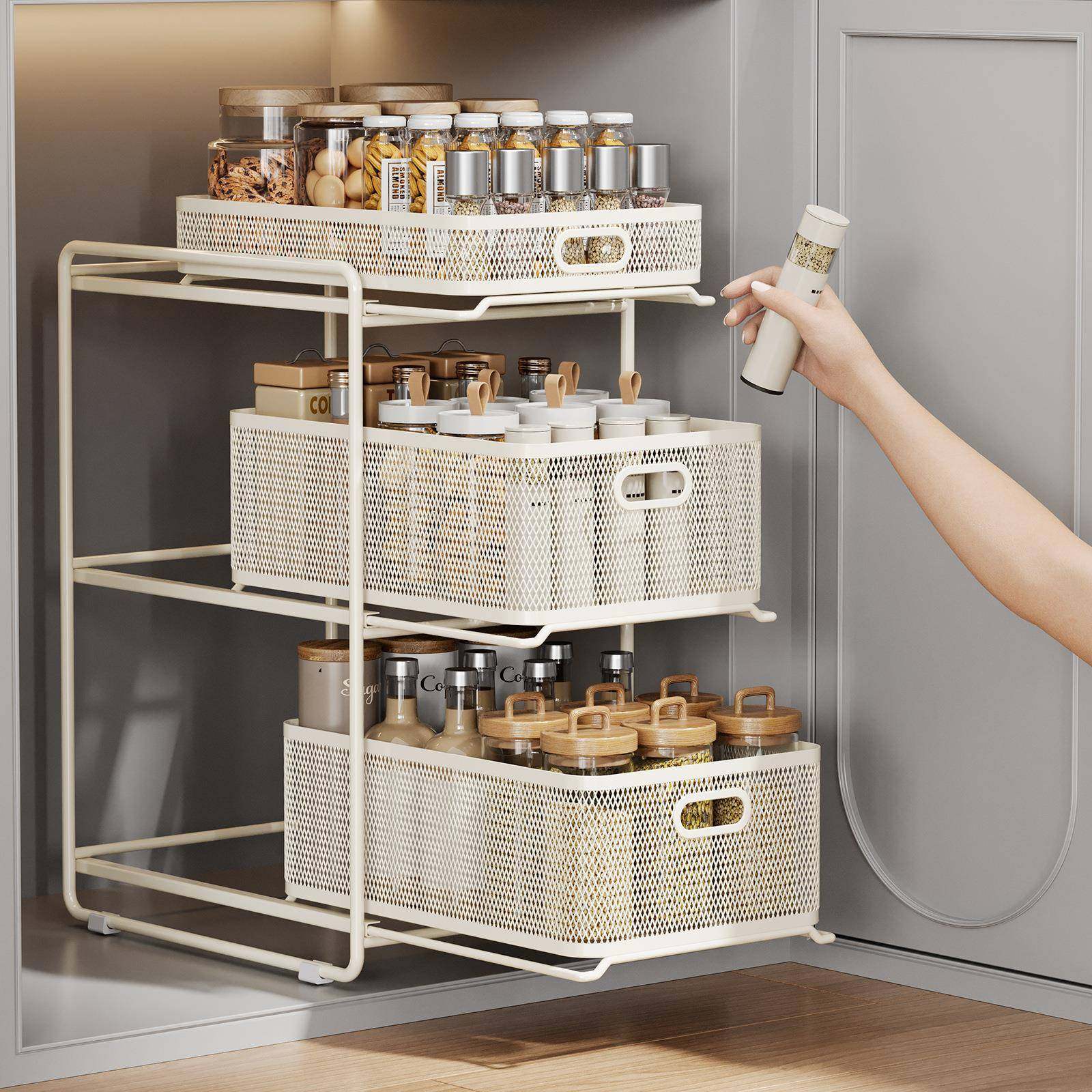 橱用柜分层架厨储槽房置物架下水收纳架TC-CL202家碗碟油盐酱醋物,淘宝优惠券,粉丝福利购,淘宝优惠卷