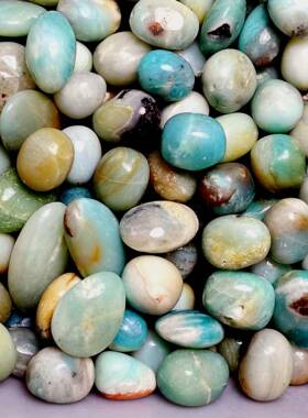 石100克价2石0毫米左盆右亚马逊加勒AAD比滚石裸石景石鱼缸装饰