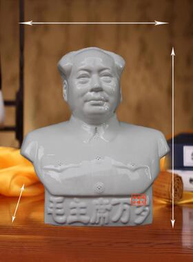 毛主席雕像陶瓷全身站立雕像风衣挥舞雕像毛子东办公室客厅书房装