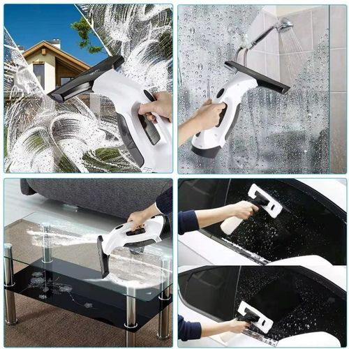 热销 20W 白色无绳可充电自动便携式玻璃清洁器擦窗器,带 2200mA - 图2