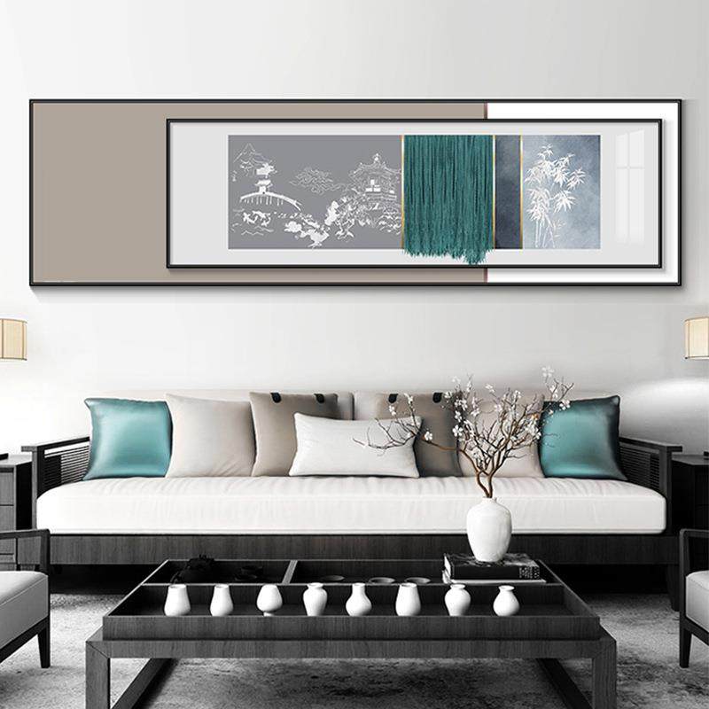 霁月山林新中式客厅装卧饰中国风QZ202103叠画酒店样挂板房室床画,淘宝优惠券,粉丝福利购,淘宝优惠卷